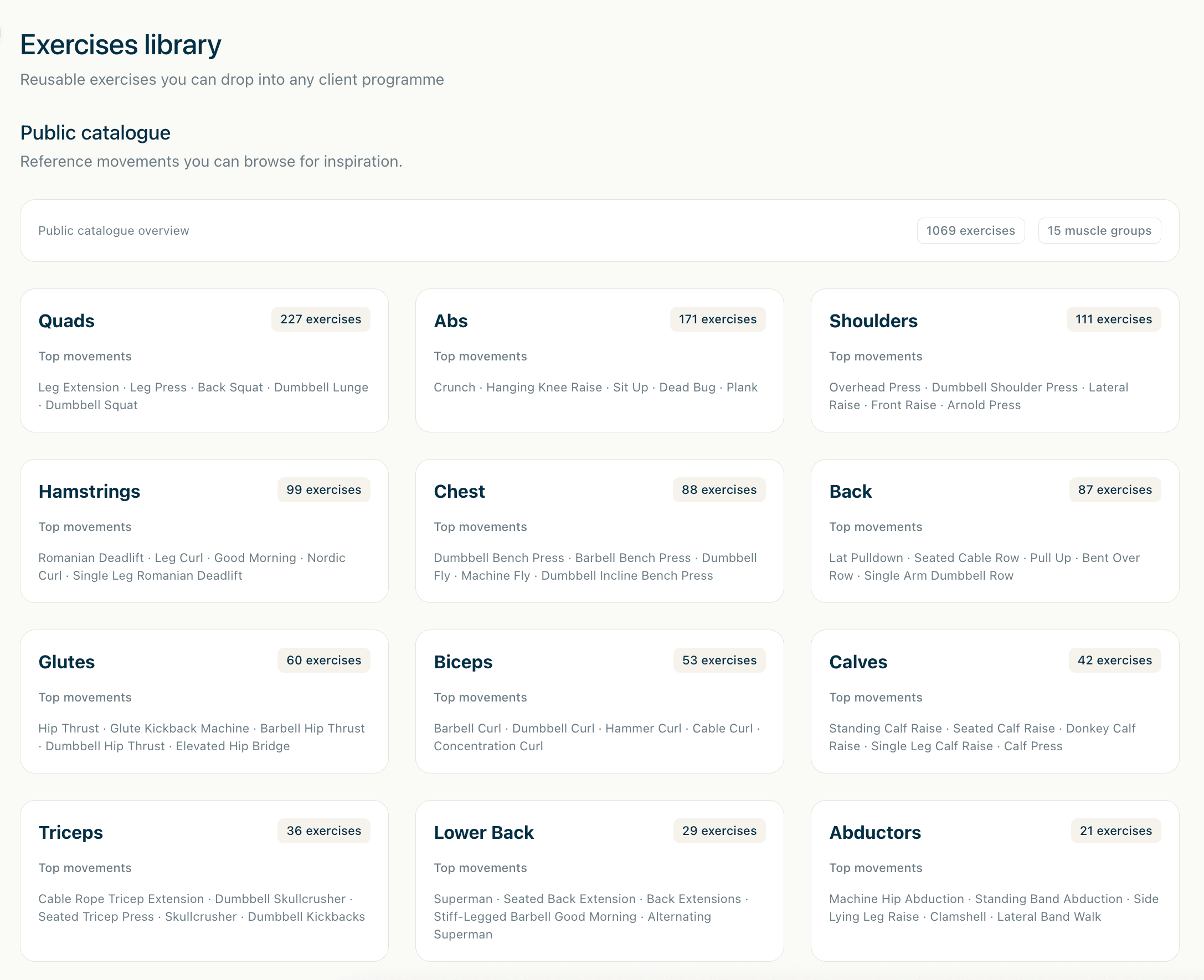 Pride exercises library